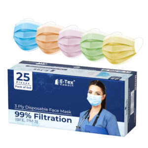 Kawach 3 Ply Disposable Surgical Face Mask - Multicolor