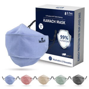 Kawach Pro Mask for Adults (Unisex, Multicolour, Size M)