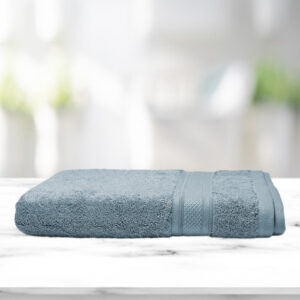 Kawach Bamboo Hand Towel , Super Absorbant Soft & Antimicrobial, 600 GSM, Size 40 cm x 60 cm, Pack of 1, Pale Blue